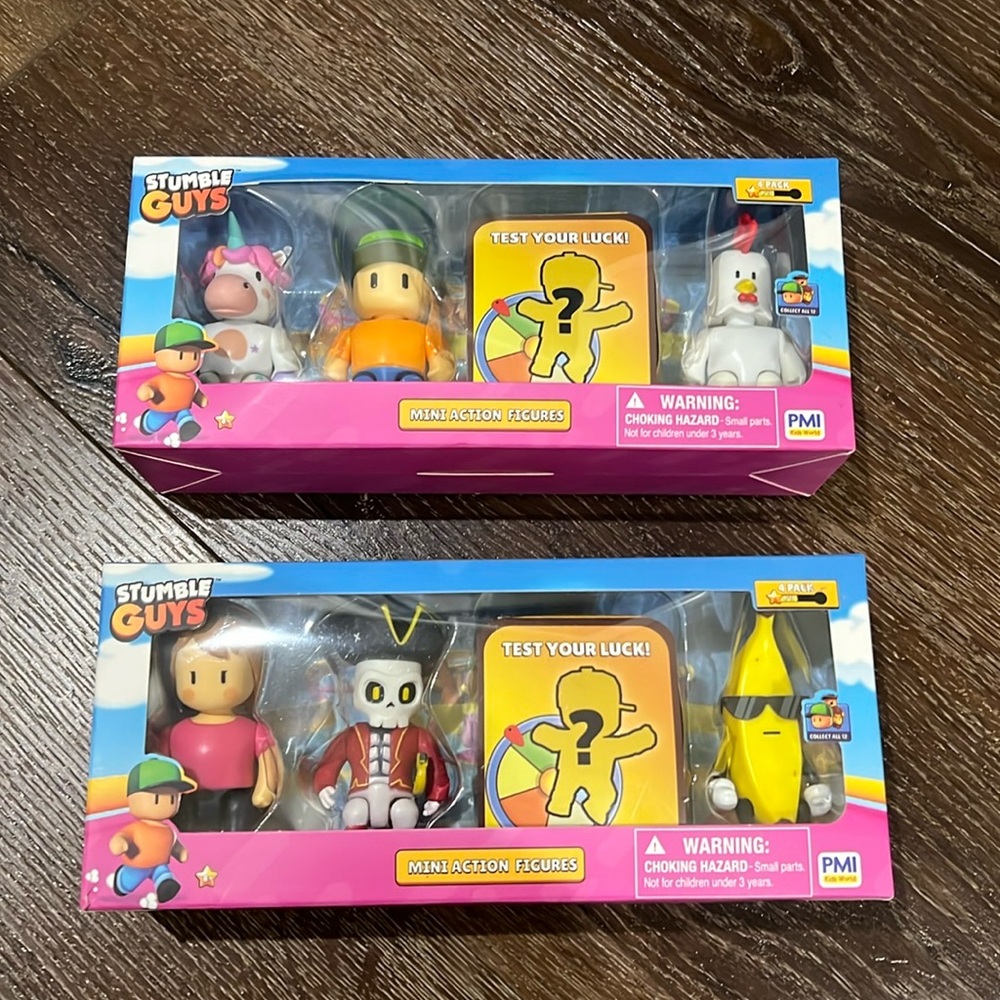 NWT 2 sets of 4 pack stumble guys mini action figures
